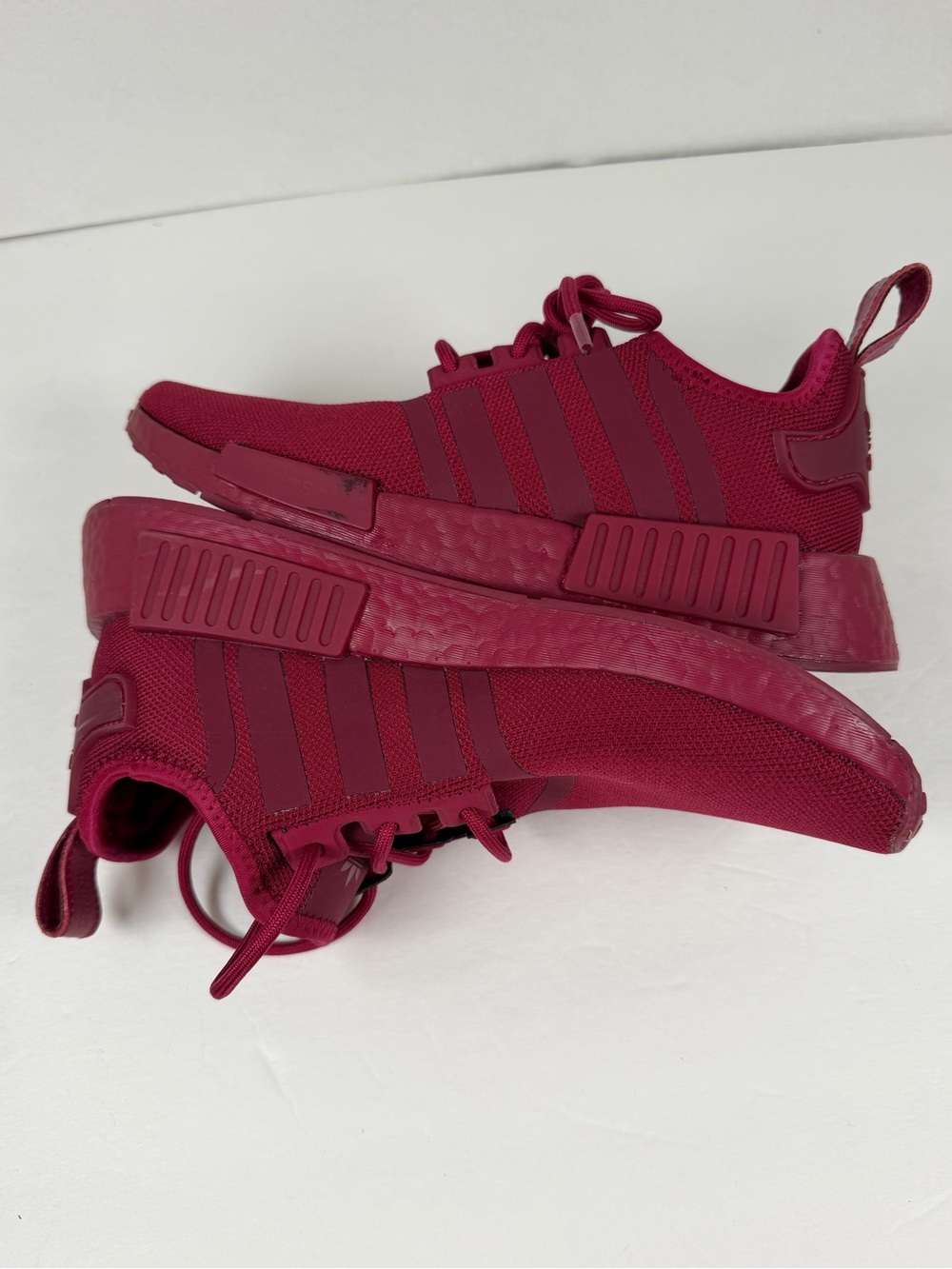 Adidas NMD_R1 Women’s 7.5 Burgundy Boost Knit Sneakers Running Shoes Casual - Picture 6 of 11